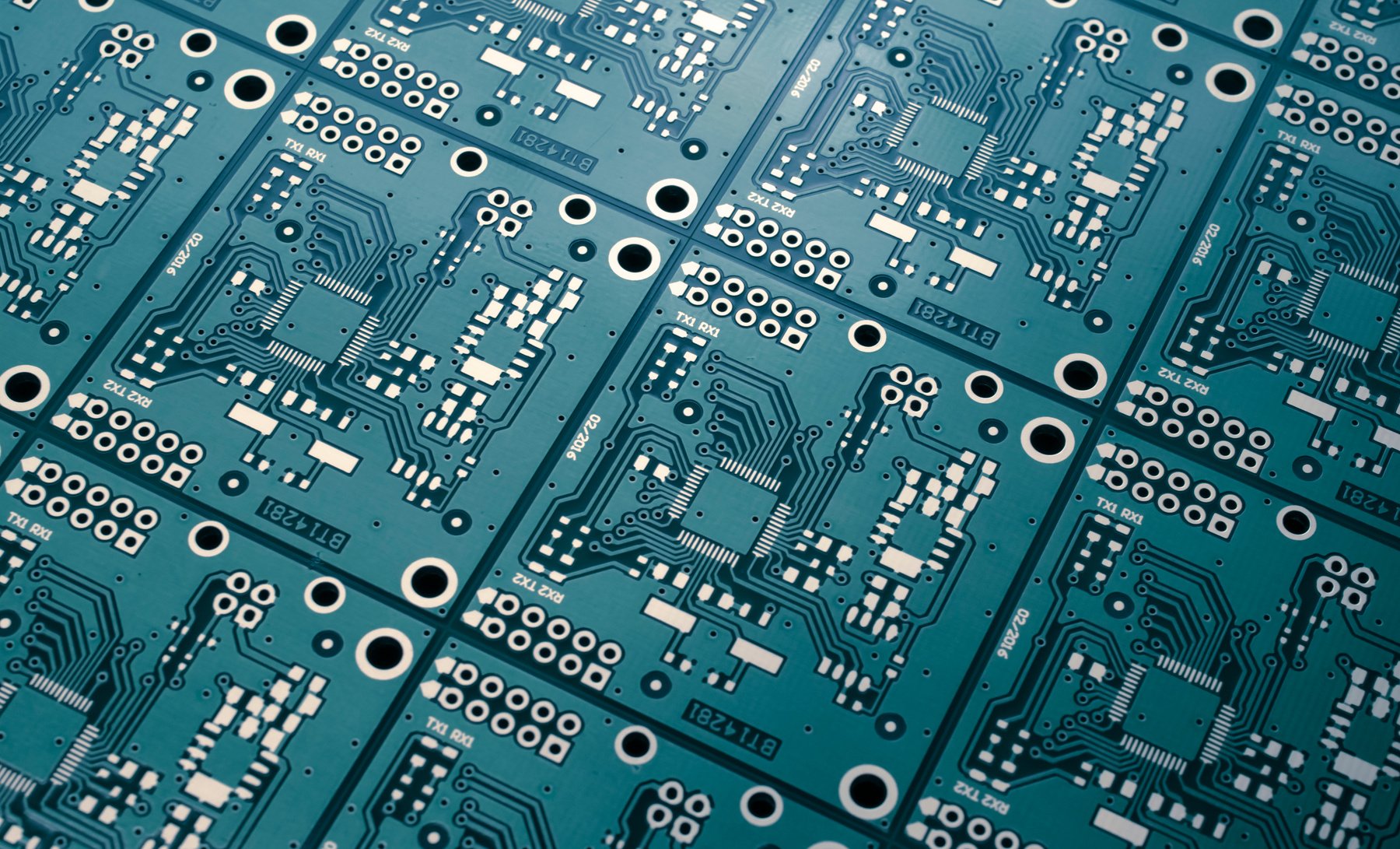 printed circuit. layout of tracks.